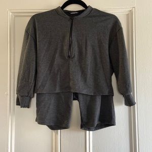 Fashion Nova sweater and biker short set